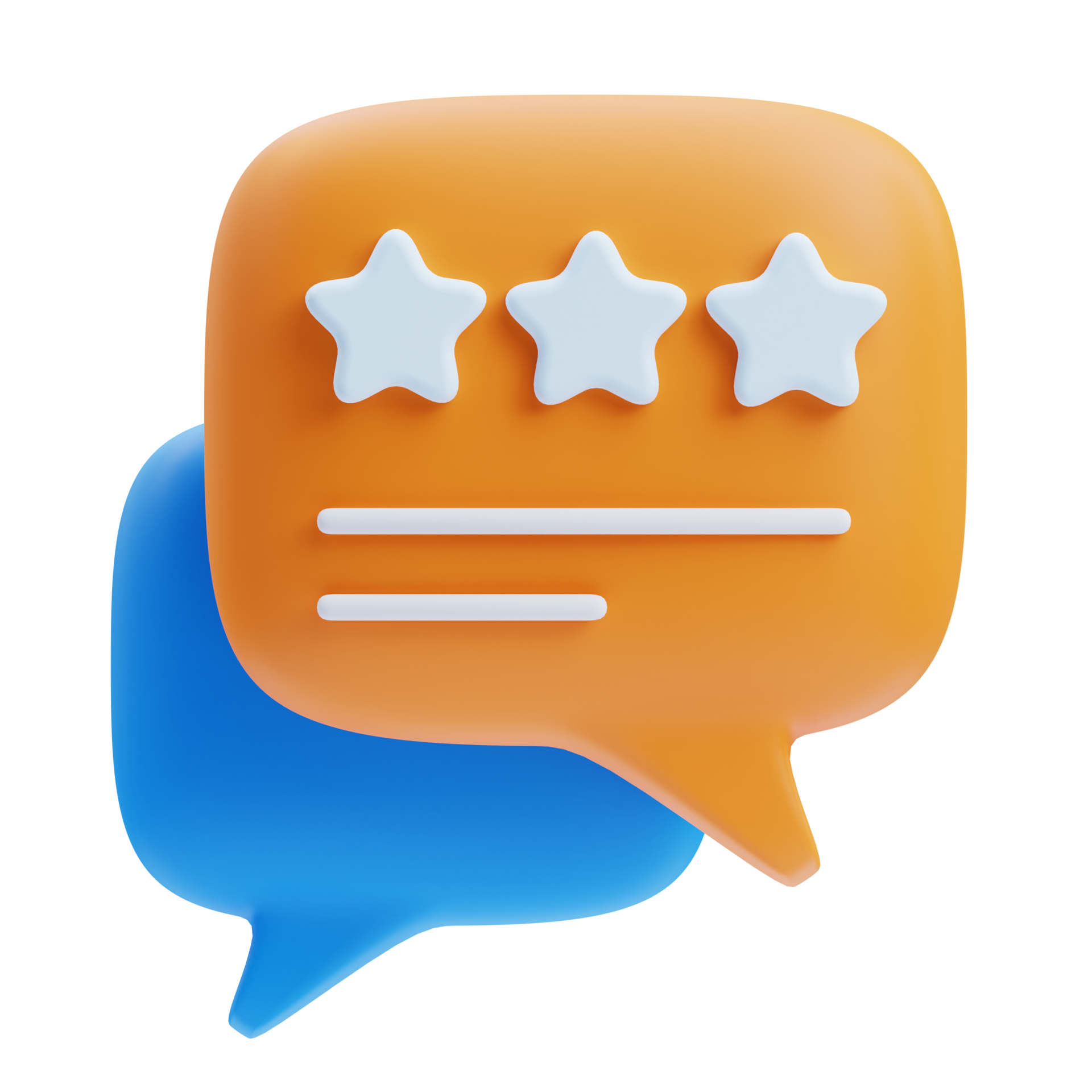 3d feedback icon on transparent background png